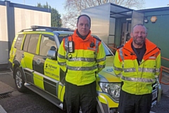 Highways England traffic officers Phil Palmer and Lee Davison