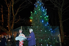 Switching on Castleton Christmas lights 