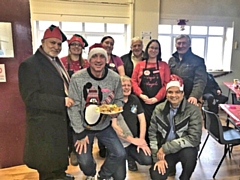 Councillors, the Mayor and MP Tony Lloyd joined Angie’s Angels charity workers in serving up a little festive cheer on Christmas Day