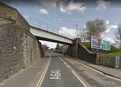 The Metrolink bridge over Milnrow Road