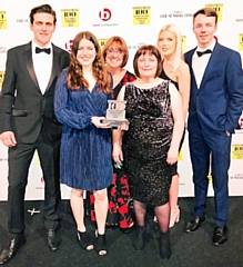 Hopwood Hall College's HR team at the Sunday Times Top 100 Awards