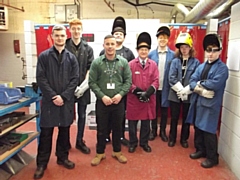 Deputy Mayor Billy Sheerin with Rochdale Training students