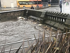 River Roch in Rochdale town centre flooding imminent