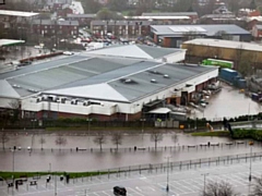 River Roch at the back of Asda in Rochdale town centre