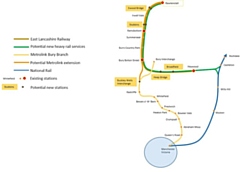 Map of the proposed Valley City Link