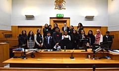 Kingsway Park High School at the annual mock trial competition at Burnley Magistrates Court