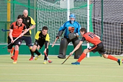 Peter Ransome (far right) scored a hat trick