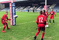 St Joseph's Primary School rugby league team at Rochdale Hornets