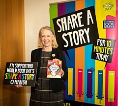 Liz McInnes, MP supporting World Book Day