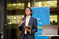 Vikas Shah MBE speaking at the at The ScaleUp Institute