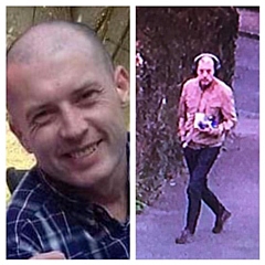 Mark Conroy was last seen in Rochdale (right) on 30 March