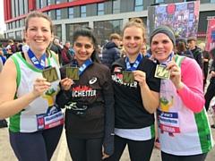 A team from Oulder Hill Community School ran for Springhill Hospice in the Manchester Marathon