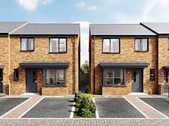 CGI image of the new homes in Great Howarth