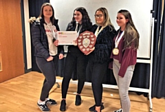 Business students at Hopwood Hall College retain the Overall Champions Shield