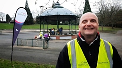 Paul Nutter volunteering at a parkrun