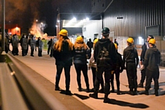 Uniformed Public Services students at Hopwood Hall College at Greater Manchester Fire & Rescue Training Centre in Bury