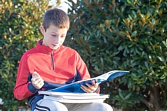 Student revising - stock image