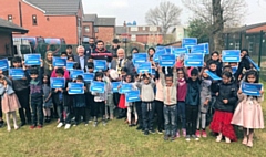 Mayor Mohammed Zaman, his daughter Mayoress Naira Zaman and Tony Lloyd MP at Deeplish Playscheme