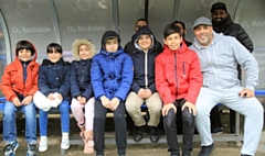 The family of Egyptian refugees who were guests of the Club at Saturday’s game