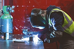 Fire-Mech Fixings welder at work