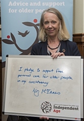 Liz McInnes MP supports free personal care for older people