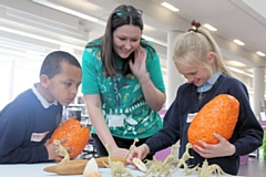 Rowan Daniels and Jennifer Shang get busy with dinosaurs