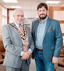 Mayor Mohammed Zaman with Revilo Group Chief Executive Lee Collins 