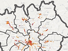 Roads that are some of the worst affected by air pollution - specifically nitrogen dioxide