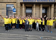 50 walkers from Rochdale, Todmorden and Bacup Masonic Lodges walked a 23-mile circular route around the district 