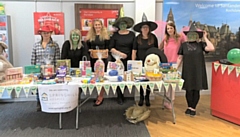 (L-R) Julie Forman, Ashleigh Hughes, Emma Flemming, Elaine Hennessey, Yvonne Gorton, Hayley Mayoh and Maria Harvey from Santander Rochdale