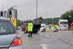 Collision at junction of Whitworth Road, St Mary's Gate and John Street