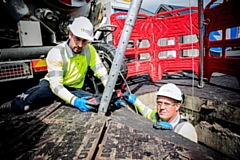 United Utilities’ Rochdale wastewater technicians Rob Hardie and Mark Holland who are appearing in a new documentary, Sewermen