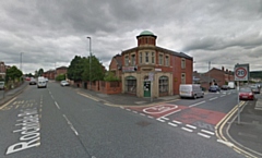 Rochdale Road East, near the junction with Barley Hall Street (right), Heywood