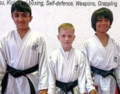 Ata Chowdhury, Damien Tarasevic and Hajjaj Abdurrahman pass their Black Belt 1st Dan 