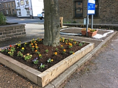 The corner at Hall Street has been planted by local guides