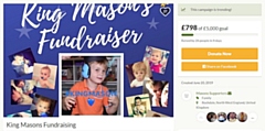 A fundraiser has been launched for Mason Scott