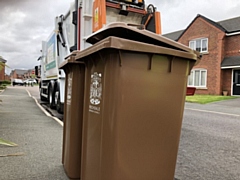 Brown food and garden waste bins