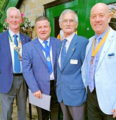 Rotary Club of Heywood President Richard Slater, Past President Mike Goldrick, Ass District Governor John Shepley and Vice President David Jones