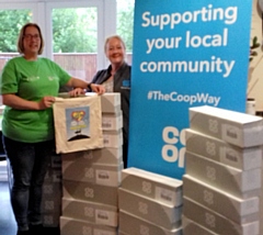 Local Foster Carer, Lauren Sullivan, who forms part of the organising committee for the Our Big Day event with Rochdale Co-op's Member Pioneer, Bev Place