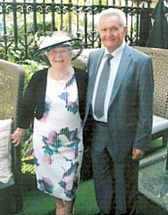 Jacquline and John Ashworth who represented all the Springhill Hospice volunteers at the Queens Garden Party