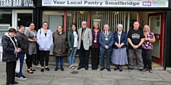 Mayor Billy Sheerin with Pantry volunteers