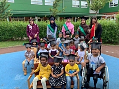 The children graduate from Sunshine Preschool