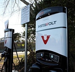 Rapid chargers by InstaVolt for electric car 