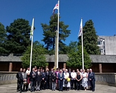 Mayor Billy Sheerin attended Middleton Memorial Gardens for the Armed Forces Day flag raise on Thursday 27 June