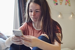 More time online has brought with it heightened risk for young people (posed by model)