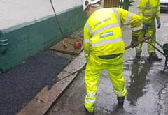 Rochdale in Bloom and Balfour Beatty made the path at Coffee at the Craven safe after flags were stolen
​