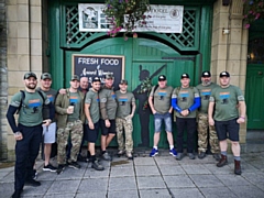 Former military veterans walked from Sowerby Bridge to Rochdale to raise money for Combat Stress, the veterans’ mental health support charity