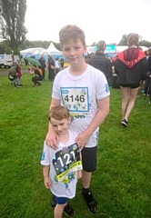 Oliver and Leo Poulter at the Heaton Park 'Use Your Senses' 5K race