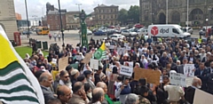 A demonstration calling for the freedom of Kashmir