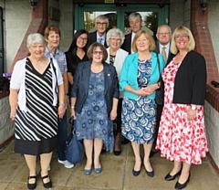 The group ahead of their visit to the Gorton Monastery